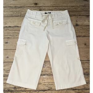 INC International Concepts Womens Size 4 Beige Cargo Capri Pants